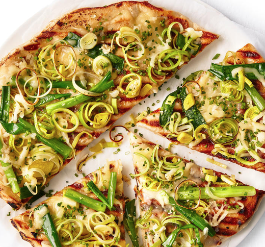 Grilled Four-Onion Pizza